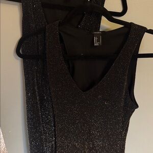 Forever 21 Shimmering Black Sleeveless Dress bundle of two